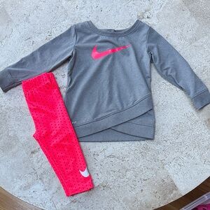 Nike Gray and Pink Kids Outfit